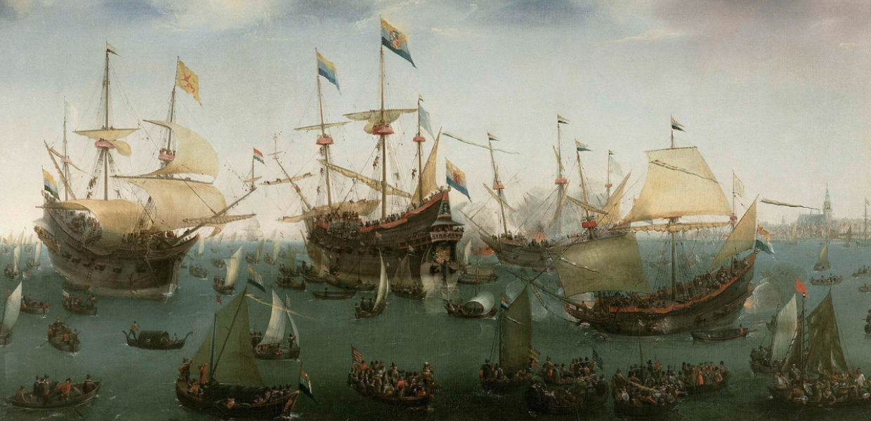 A harbor filled with sailing ships